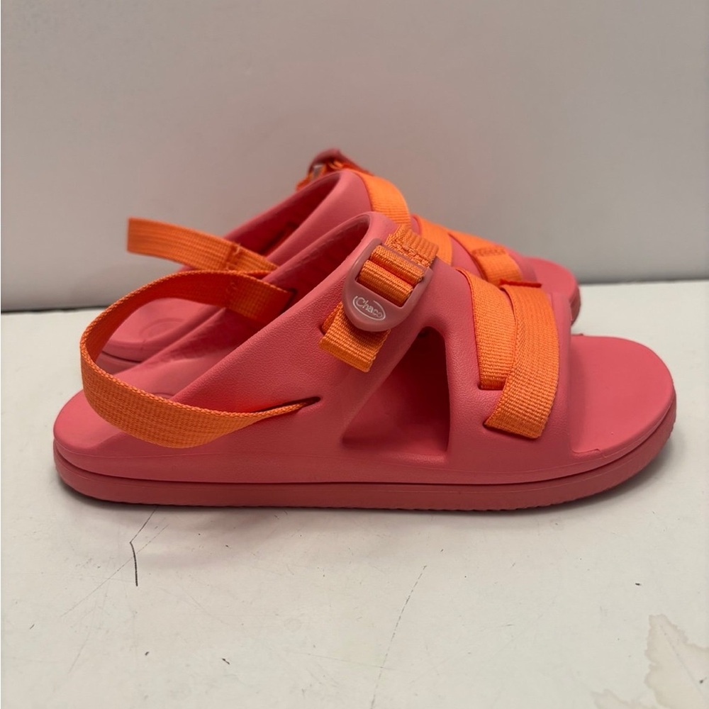 Kids Coral Pink and Orange Adjustable Sandals
